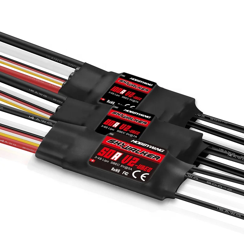 Бесщеточный электронный регулятор скорости SKYWALKER V2 серии ESC UBEC 5V 5A для дрона с неподвижным крылом FPV