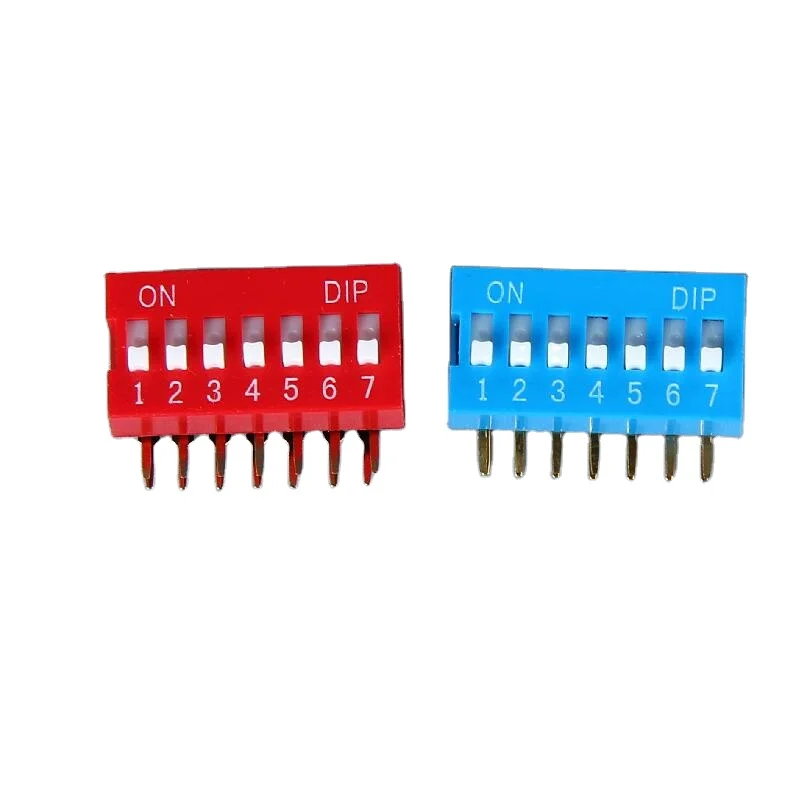  DA-E07 7 Pin SPST пуш-ап электронный переключатель красный