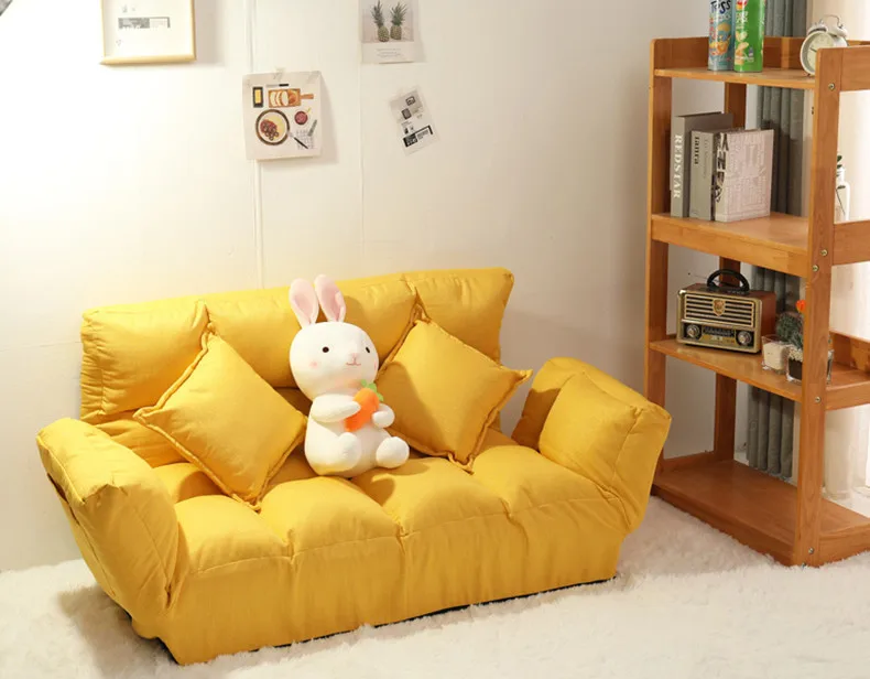 Lazy sofa small family type double tatami bedroom small sofa simple foldable web celebrity single sofa bed