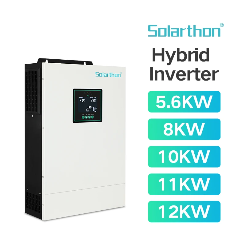Soalrthon Residential Hybrid 5.6kva Solar Inverter System 5600W AC Inverter with 60Hz Output Frequency
