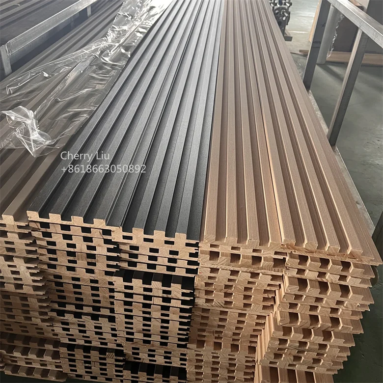 3D wall pvc wood mdf wall cladding slat wood wall panels for interior decor