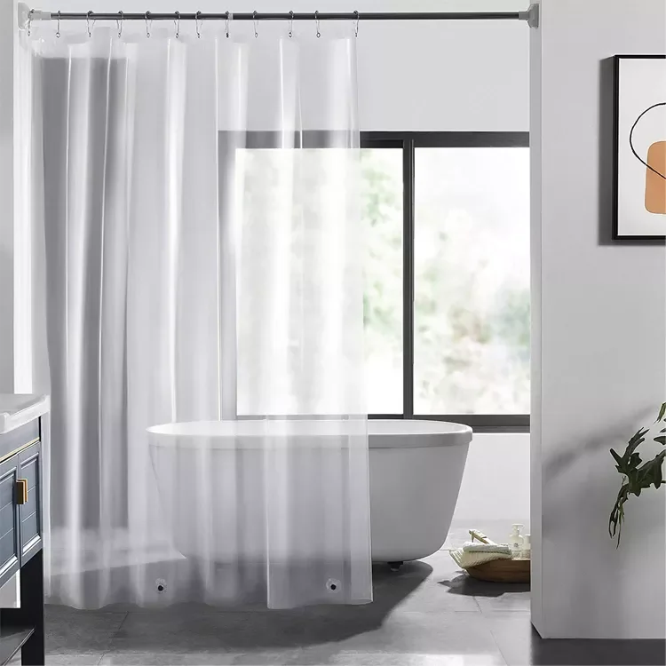 PEVA Shower Curtain Liner Water Proof Hotel 0.08mm Waterproof Mildew-Proof Bathroom Curtain