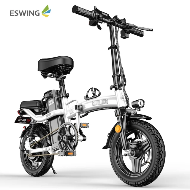 ESWING 14 Inch Bicycle 48V 400W Long Range Ebike Portable Adult Electric Bike
