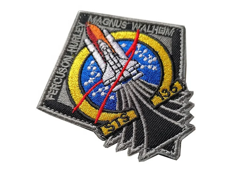 wholesale embroidery Apollo Project NASA Space Agency Aerospace hook and loop fastener Compatible morale patches and badges