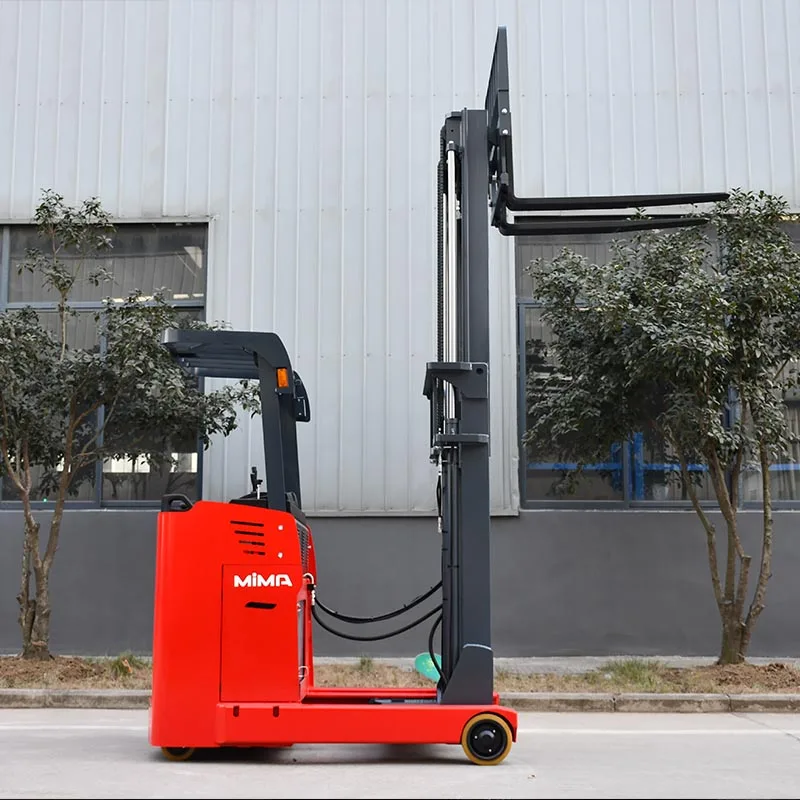 MIMA 1.5ton 2ton 2.5ton 3ton ride-on electric retractable forklifts reach trucks suitable for working in confined spaces
