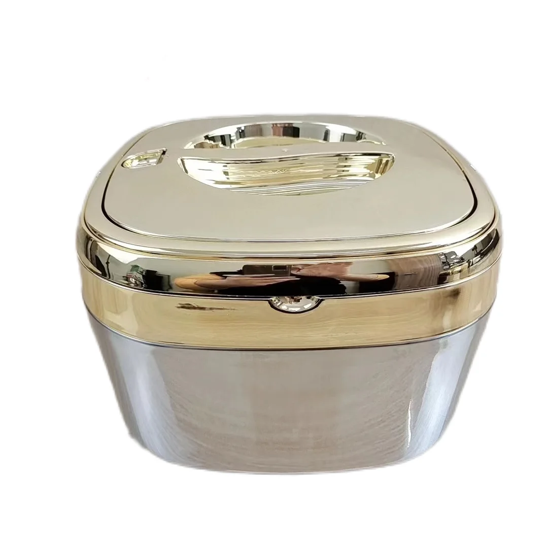 Df68766 Stainless Steel Foam Insulated Lunch Box Foreign Trade Double Layer Foam Band Handle Portable Outdoor Thermal Rice