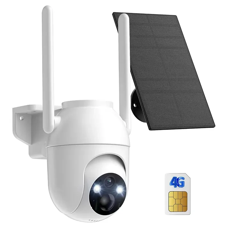 Ubox 4g solar battery camera manufacturer customize 4g Lte sim card solar powered ptz camera pir motion detection outdoor camera