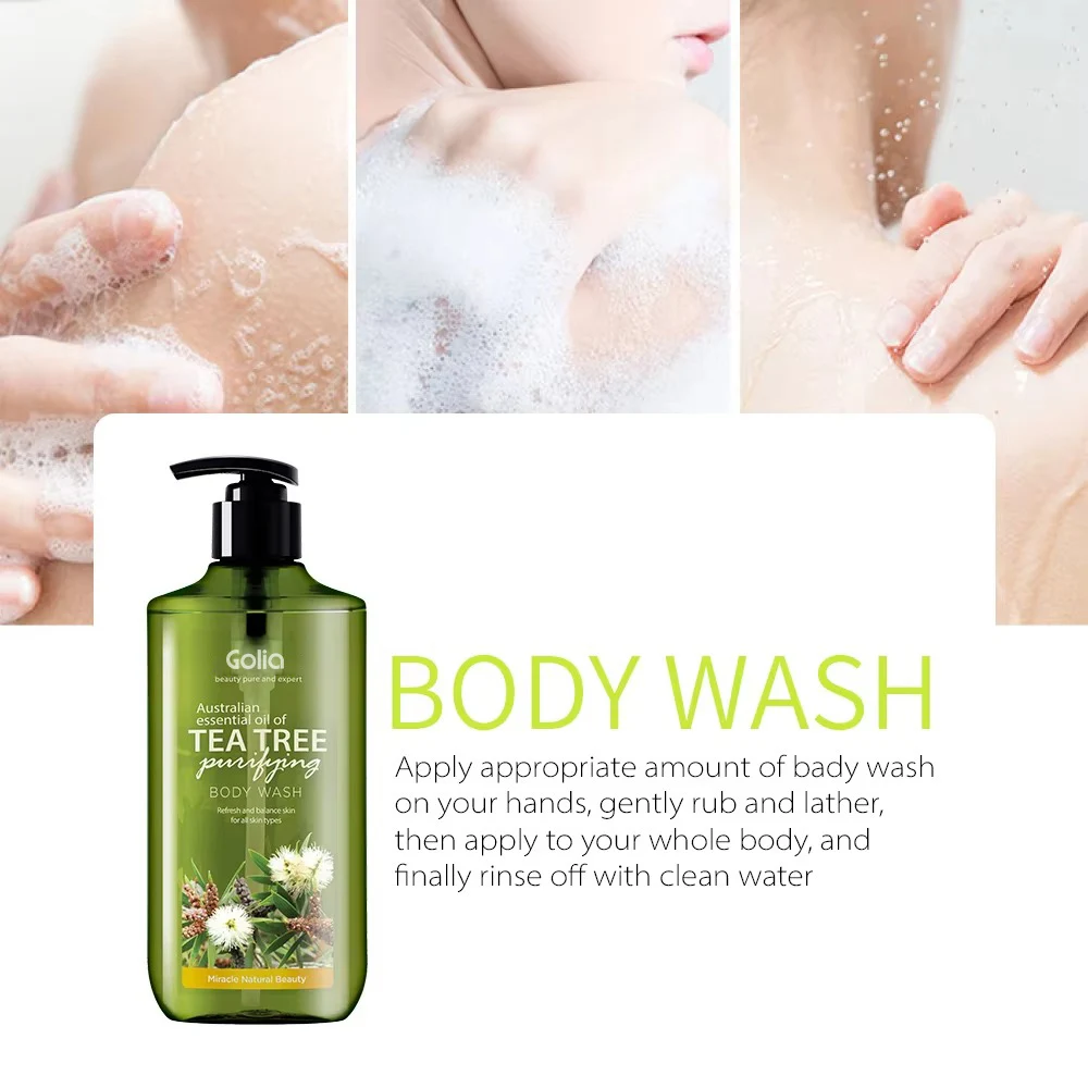 Beaver High Quality Wholesale Natural Organic Refreshements Liquid Tea Tree Best Body Wash Shower Gel