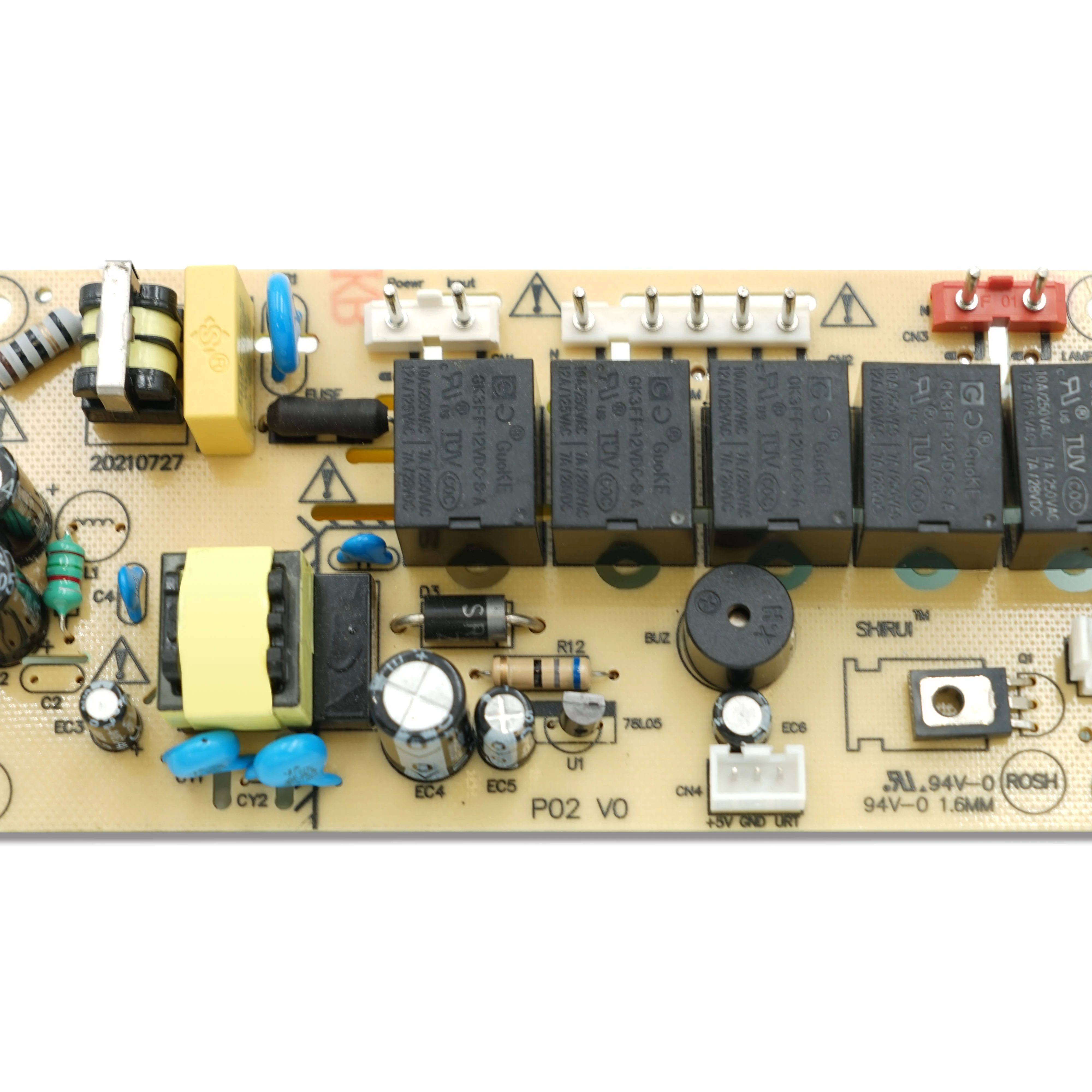 Kitchen range hood integrated control panel switch PCBA