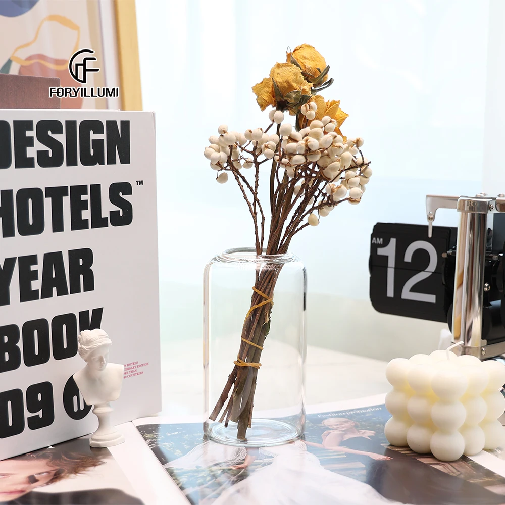 home decor crystal clear glass floor vase round decorative tall cylinder vaseswedding centerpieces for weddings