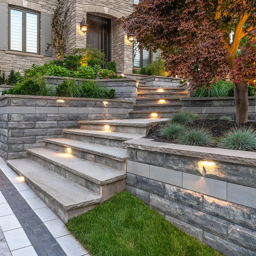 Best Selling Retaining Wall Lights Outdoor Hardscape Step Lighting 4 Inch 7 Inch 12 Inch IP65 Low Voltage AC/DC12V