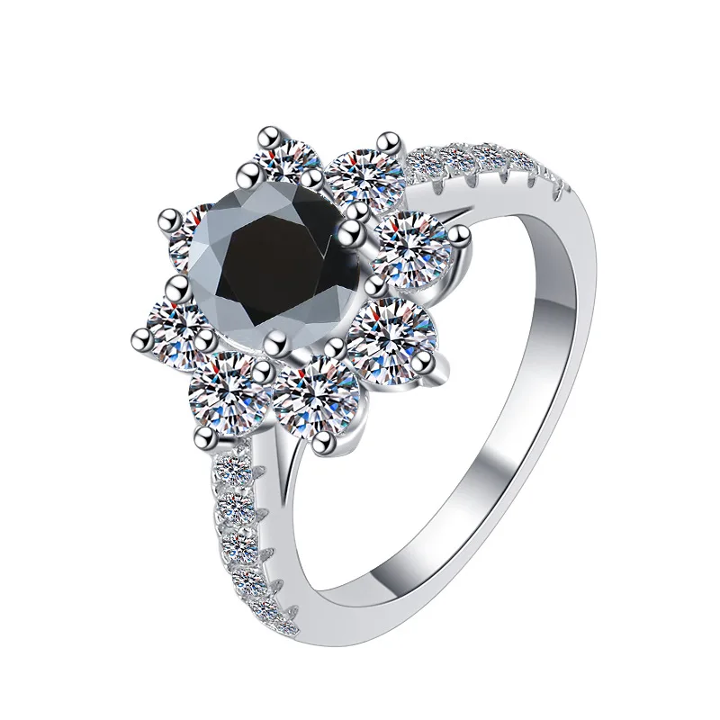 Fine Jewelry Romantic engagement Ring red green Pink Diamond 925 sterling silver pink Moissanite ring for woman Ladies