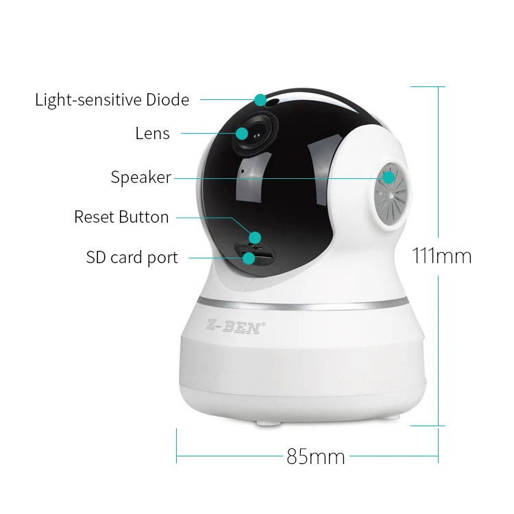 
2020 Best Selling Plug And Play Indoor 1080P Cctv Camera Sale Wireless Ip Wifi Dog Surveillance Camera 