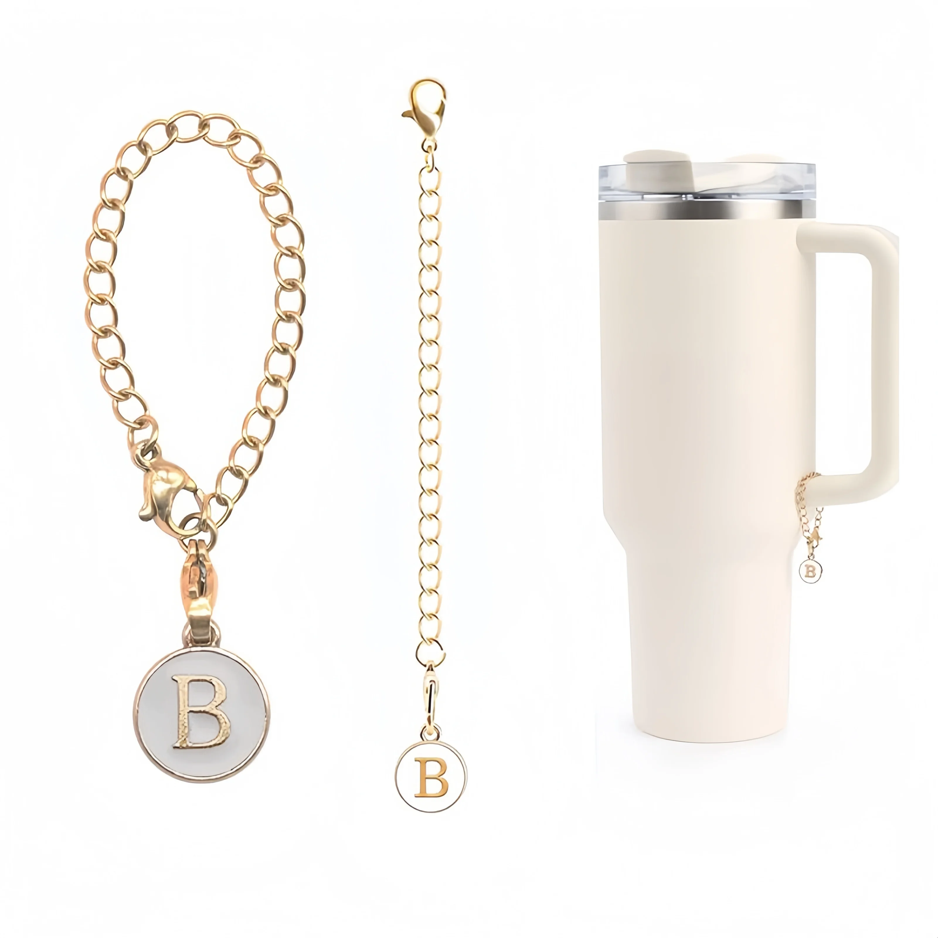 Wholesale Name ID Letter Handle Charm Water Bottle Letter Charm Accessories for Tumbler Cup