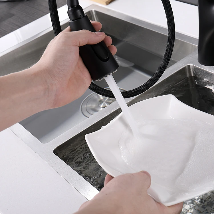 Black Pull Out Kitchen Faucet Sink Faucet Single Handle Kitchen Mixer Kitchen Taps