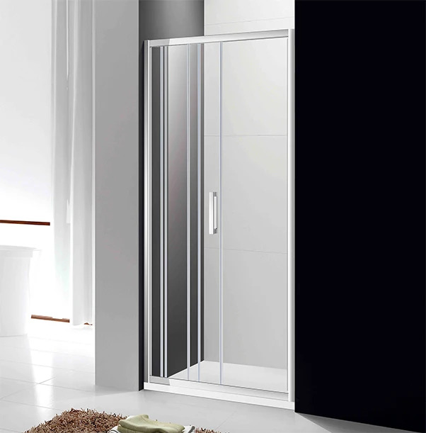 Patented 3-Door quick installation Sliding Shower Glass Door Modern Frameless Design with 6mm Tempered Glass