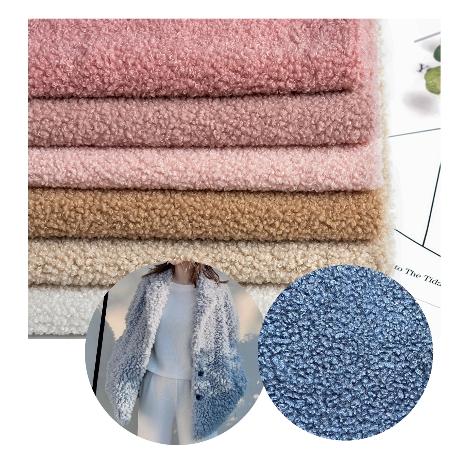 
 Фабричная оптовая продажа, плюшевая ткань из 100% полиэстера, флиса, искусственного меха для мехового пальто  