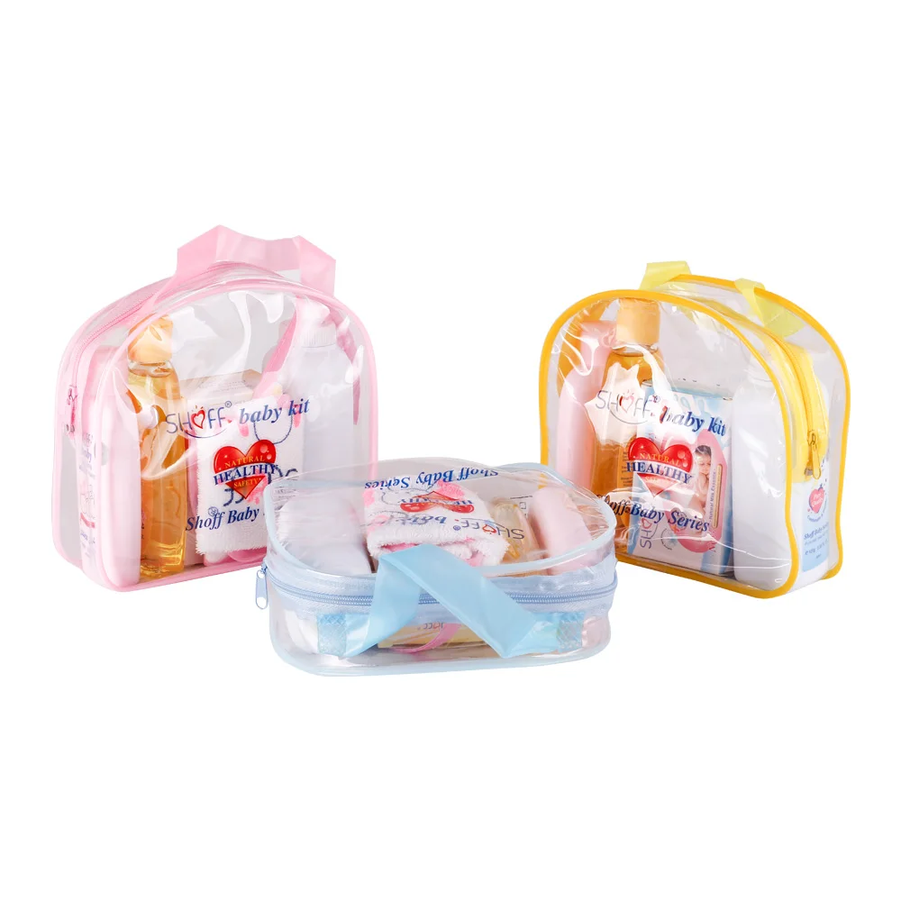 SHOFF baby shower gifts set 5pcs with baby soap bib shampoo lotion for baby skin care.