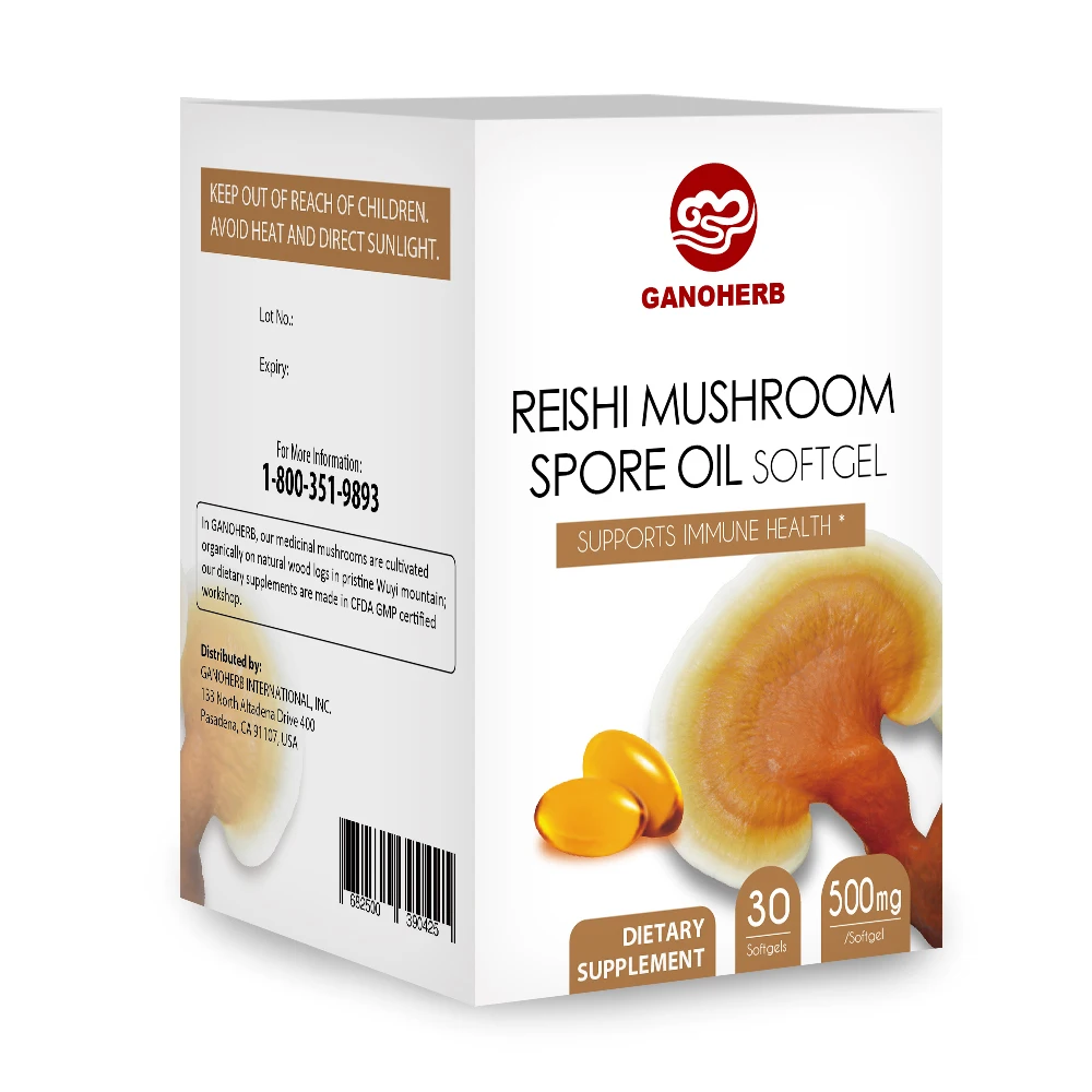 Оптовая продажа суперкритическая экстракция СО2 Ganoderma Lucidum полисахаридный порошок треснувший гриб экстракт спор Рейши масло E
