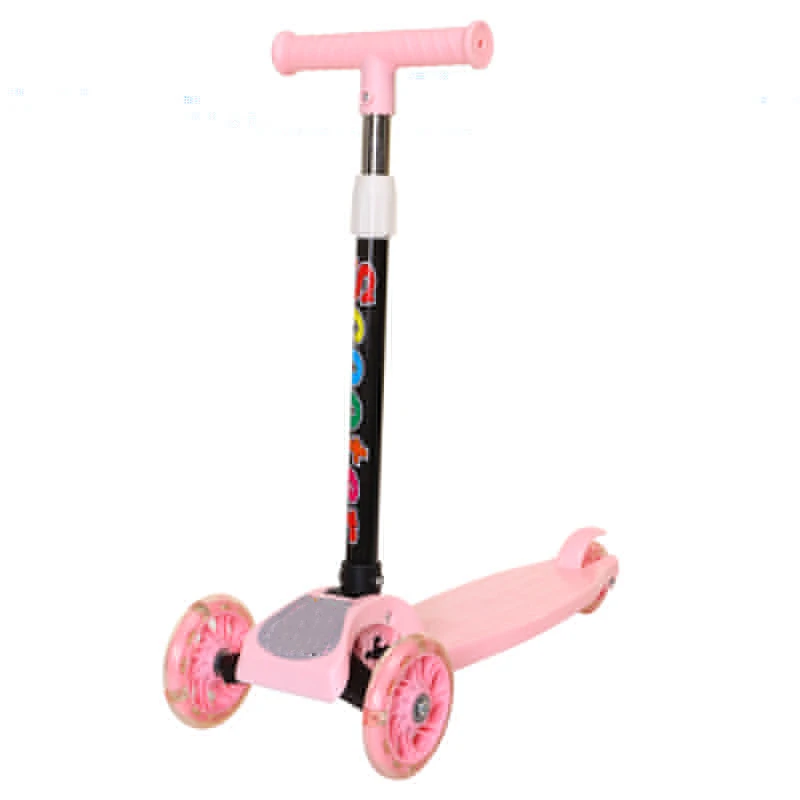 foldable height adjustable PVC flashing wheels  rear brake Kids scooter
