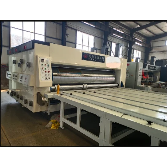 chain feeder 2 color slotter fully automatic carton box printing slotting die cutting machine