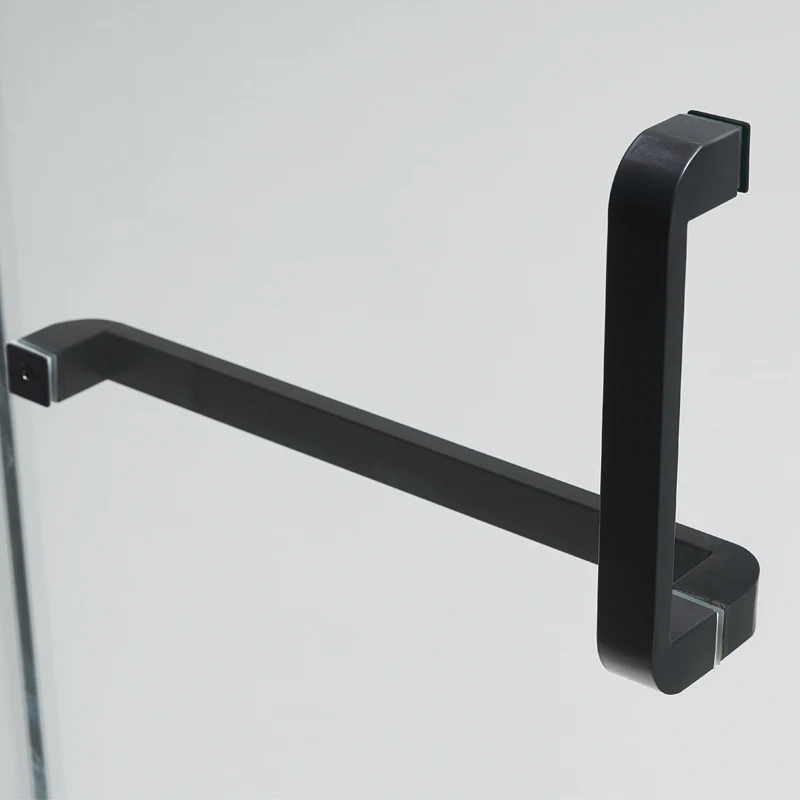 Hot selling shower room door tempered glass walk in shower screen cubicle with stainless steel black frame