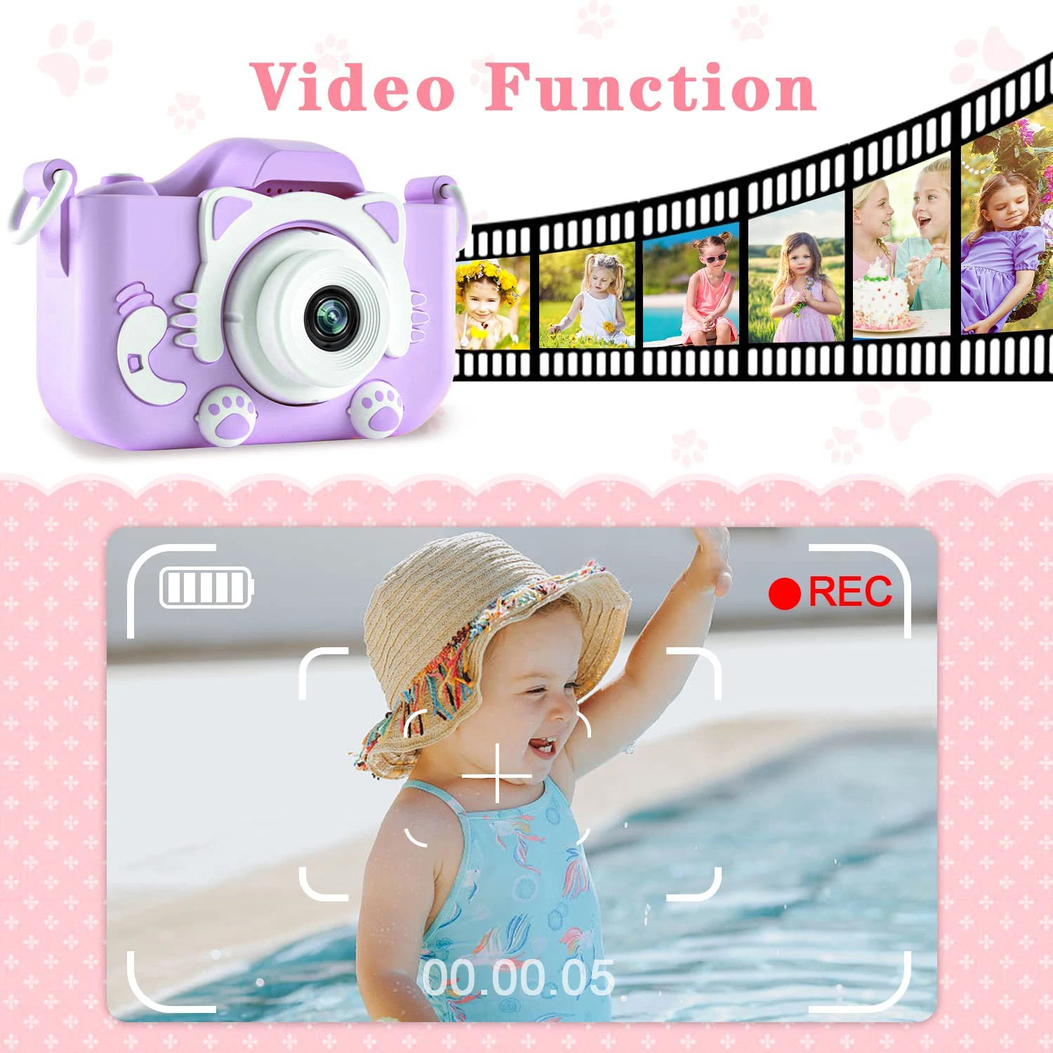 Kids Camera Gifts for 4-8 Year Old Kids Girls and Boy Explorative Toy