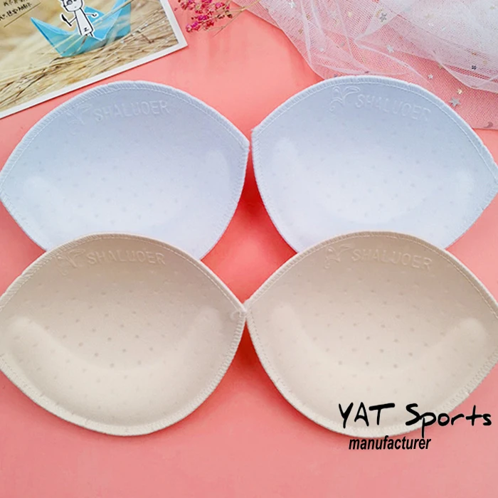 Wholesale underwear accessories yoga tops with push up thicker foam bra pads