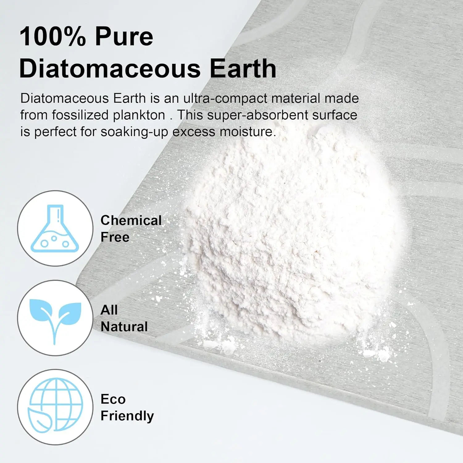Tabletex Hot-Selling Simplified Rectangular Bathroom Mat Diatomaceous Earth Water Absorbing Mat Made from Premium Diatomite