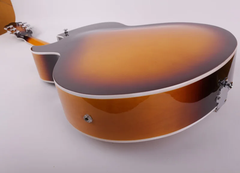 f maple jazz hollow body f hole sunburst electric guitar guitars