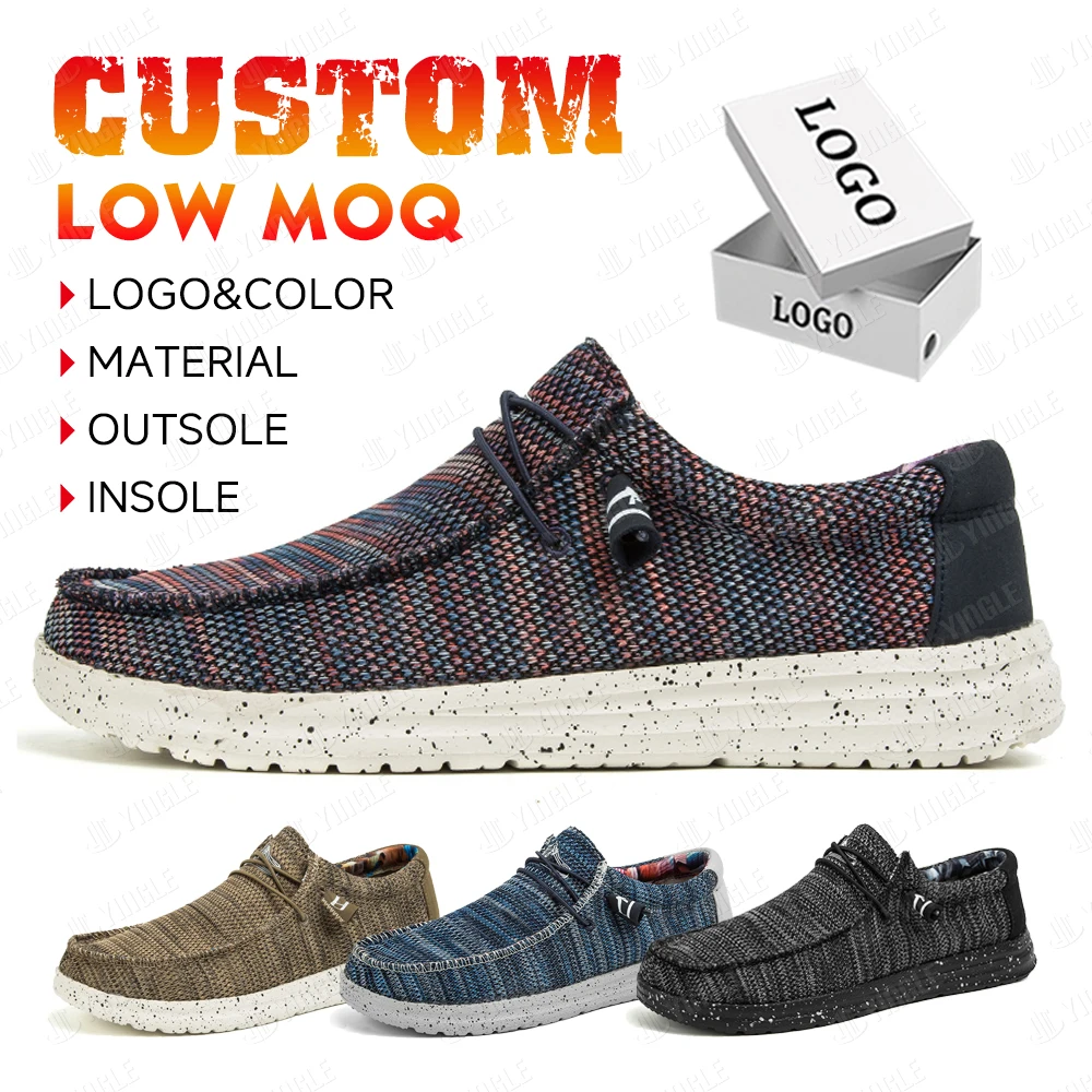 Loafers,Mesh Comfortable High Quality Dude OEM Wholesale Soft EVA Lofer Slip On Custom Canvas Walking Shoes Manufacturer For Men