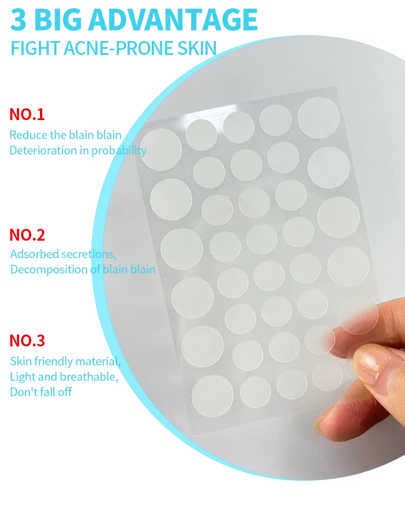 2 Sheets/pack Ready To Ship Hydrocolloid Acne Patch Spot Wholesale Pimple Patches Korea Patch