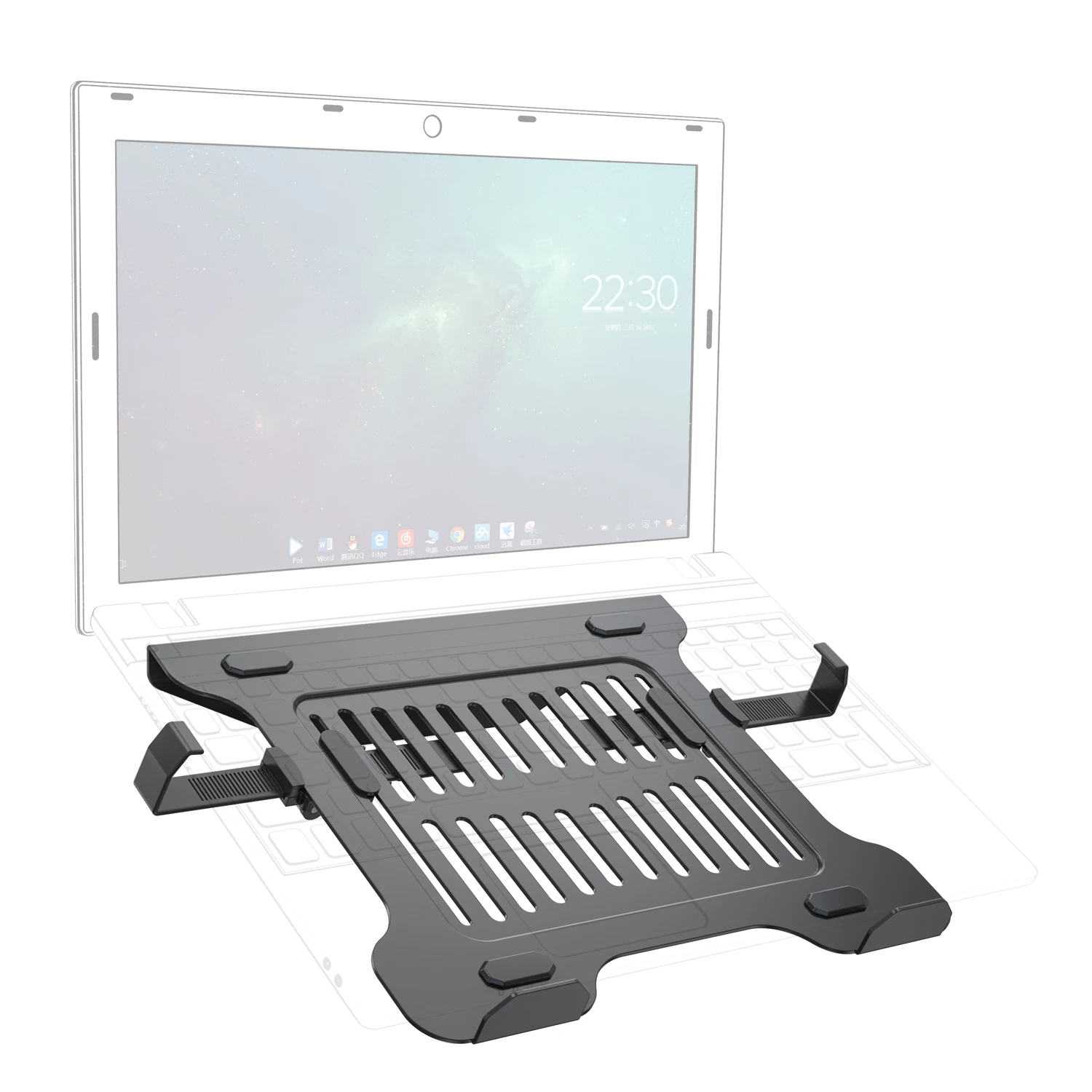 Hot Selling Steel Black Multifunctional Portable Mount Table Laptop Tray For Office