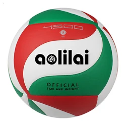 Green Red White High Quality PU Touch Laminated Custom Volleyball Size 5 Training Adult Volleyball