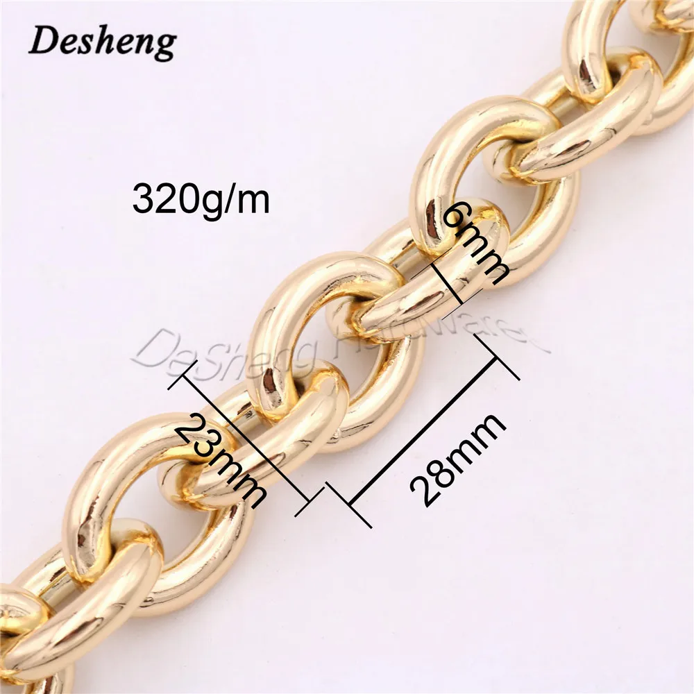 6mm Wholesale Aluminum Body Chains Handbag Shoulder Chains Thick Bag Handle Chains