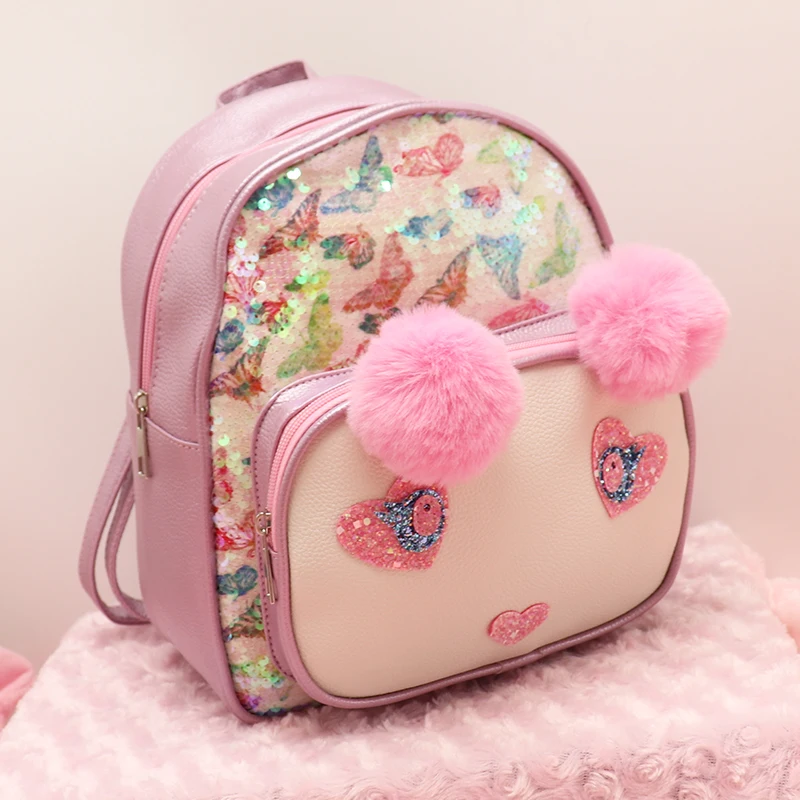 COSTIYFN, красивый красочный рюкзак с бабочками и блестками для девочек, детский рюкзак