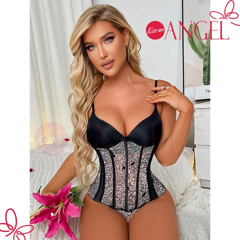 KISS ME ANGEL new wholesale back lacing g-string women sexy under bust corset womens hot sexy underwear photos sexy lingerie
