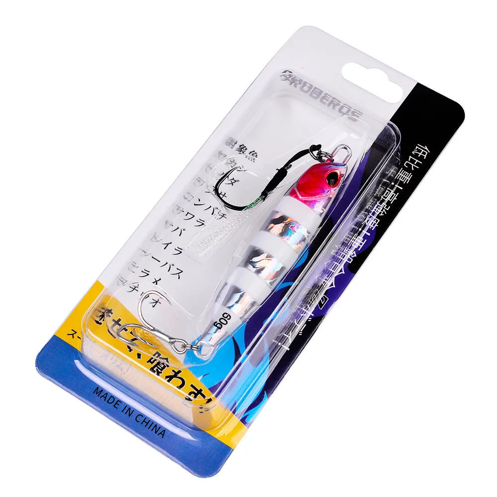 HOT seller High Quality 10g 15g 20g 30g 40g 50g 60g Sinking luminous metal lead slow pitch jigging fishing lure jig