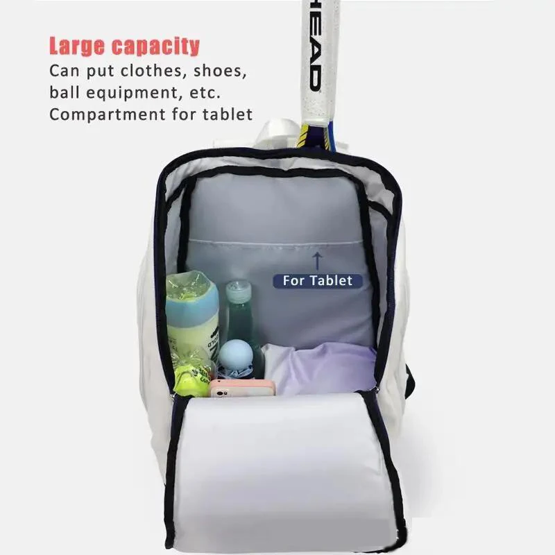 Sports Backpack with Extra Shoe Bags Suitable For Tennis Racket Badminton Rackets Waterproof Durable Tennis Backpack Racket Bag