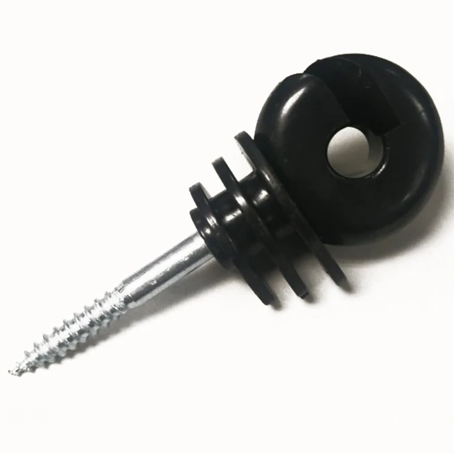 Plastic Wood Post Screw In Ring Pin Electric Fence Insulator
