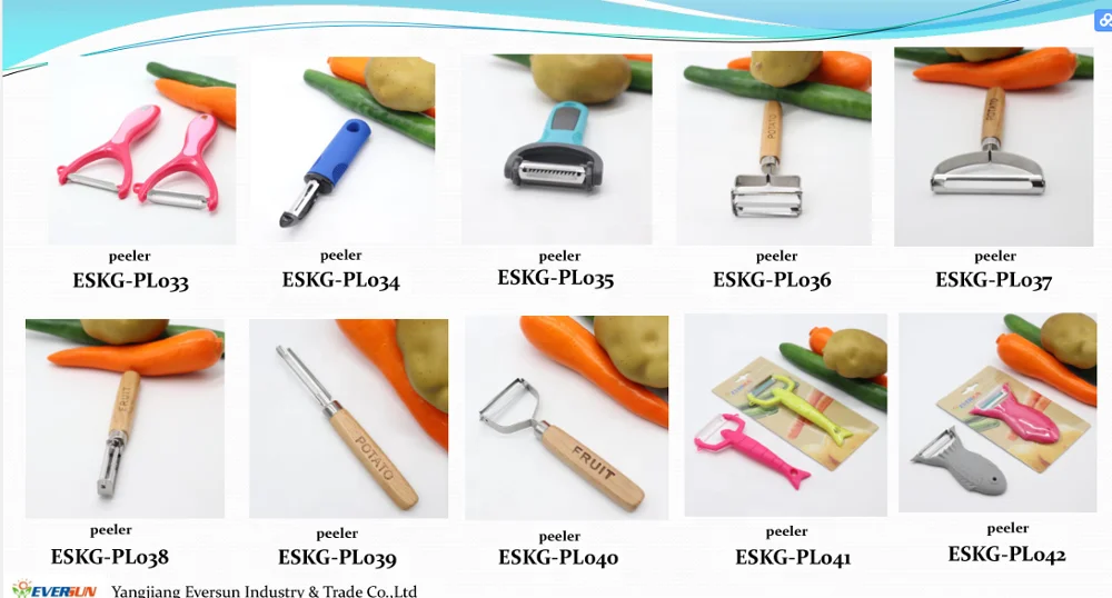 Ergonomic banana shape handle manual y vegetable potato fruit peeler slicer