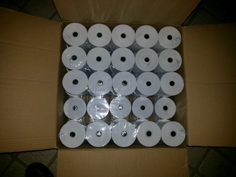 Popular Size 3-1/8 x 230 Thermal Receipt Paper Rolls POS Cash Register Roll Factory Direct - Customization Service Available!