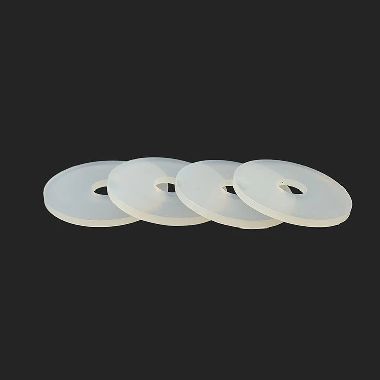 3mm Thickness heat resistant clear Silicone Rubber Round Flat Washer Gasket