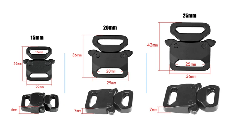 1 inch Metal Buckle Paracord Bracelet Buckles 25mm Quick Side Release Buckle Diy Necklace Bag Accessories