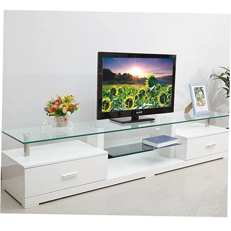 Modern Style Tv Stand Solid Wood Cabinet High Gloss New Design Console Gold Table Hall Carving Panel Marble Luxury