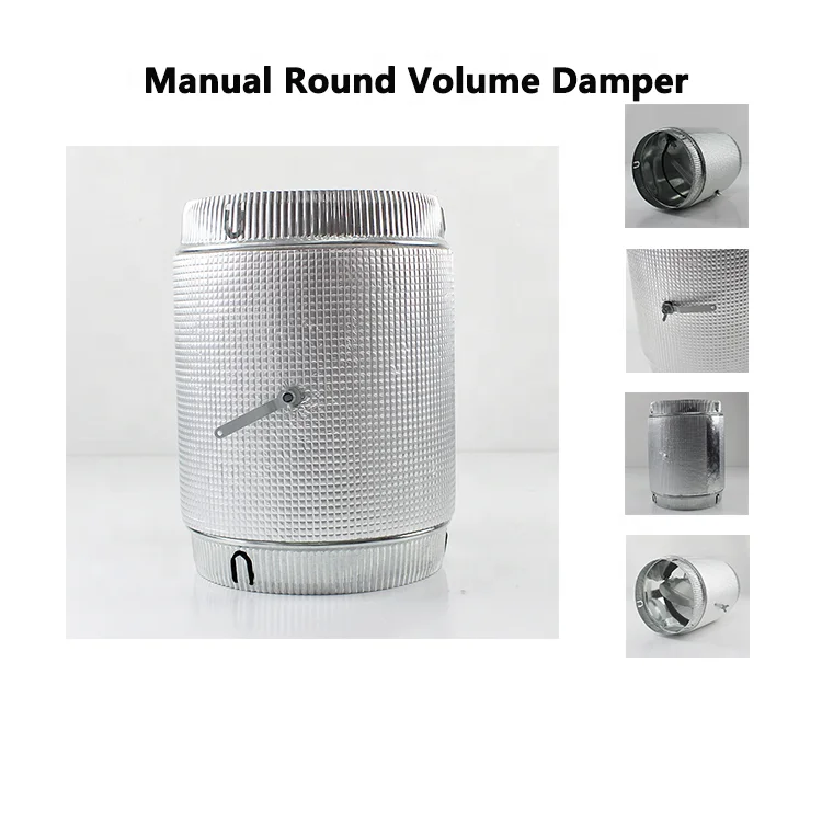 Steel Round Manual Adjustable Air Duct Volume Control Barrel Damper for Hvac