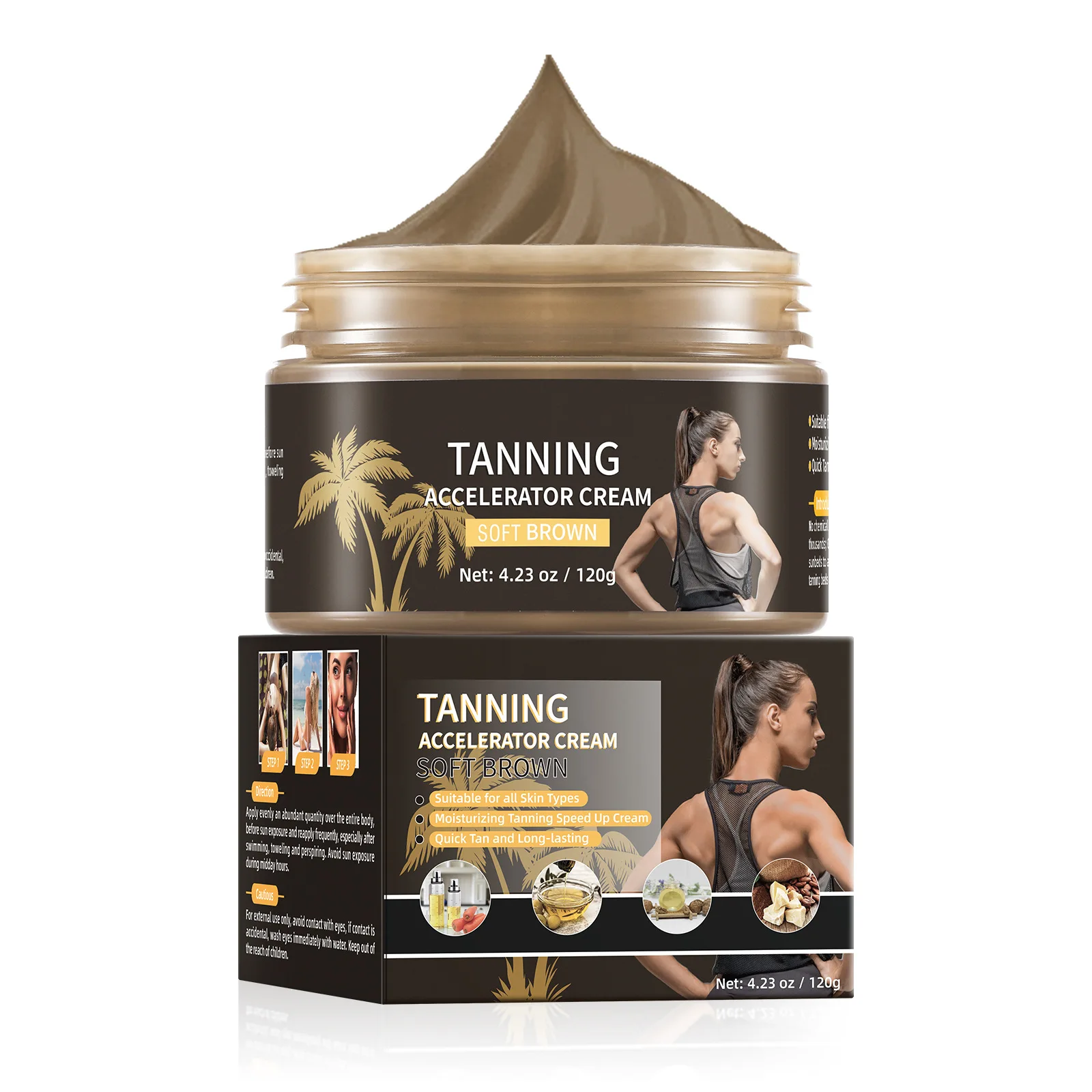 Accelerator Skin Tone Sunscreen Tanning Cream Sunbed Self Tan Private Label