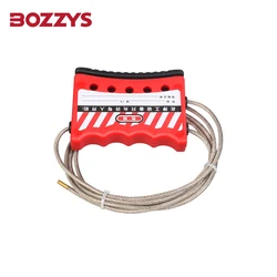 Multipurpose adjustable Cable Lockout with 4 mm UV PVC Coated Steel Cable  for  Industrial unusual devices energy isolation