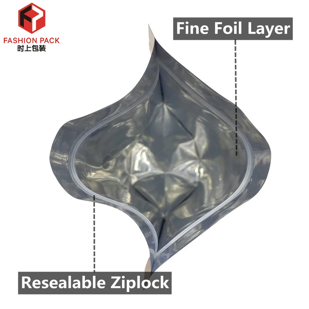 Factory Wholesale Custom Print Bath Salt Soak Sugar Stand up Packaging Foil Lined Plastic Zipper Top Packaging Bag