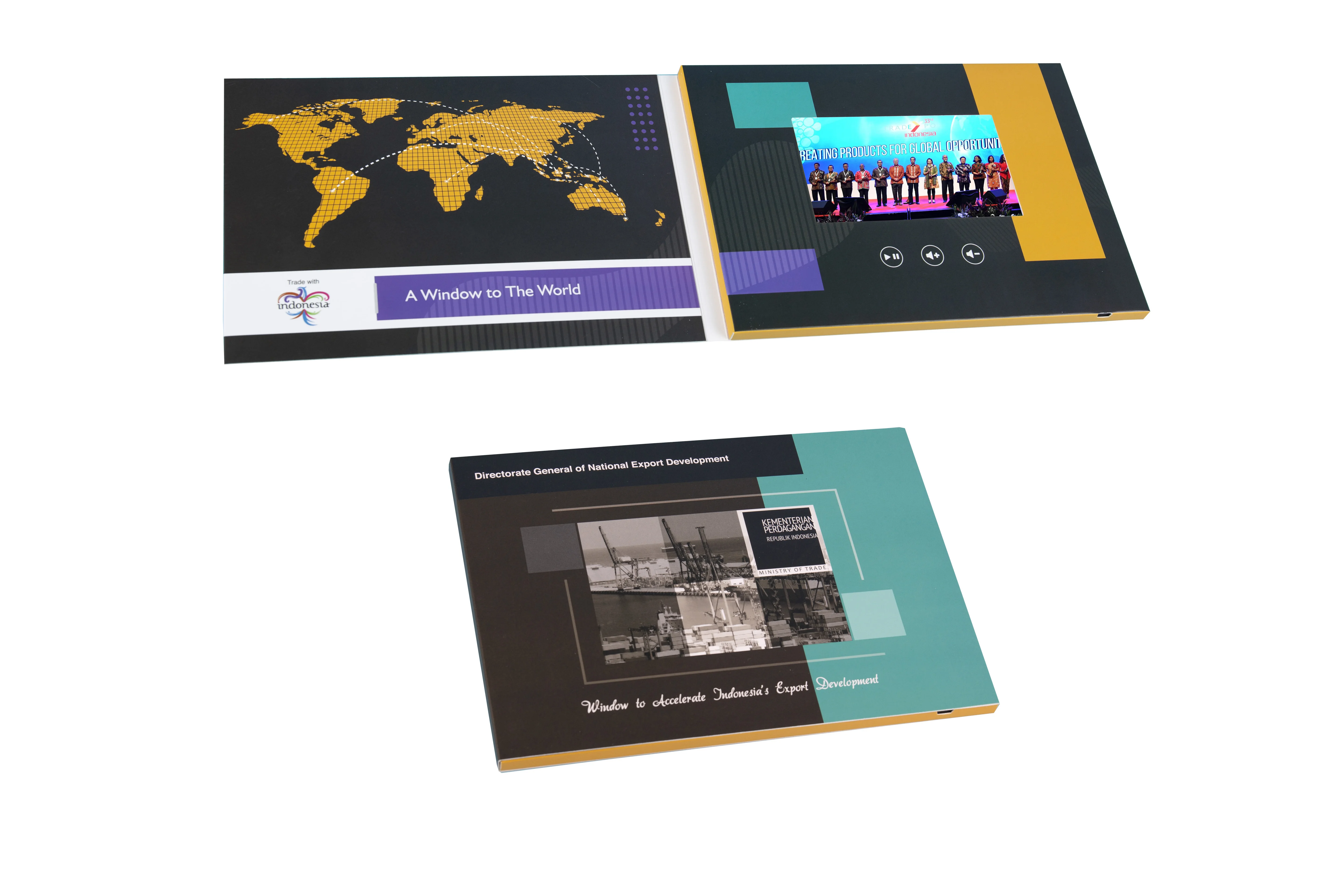 
Customized Paper Digital video Brochure 7 Inch LCD Screen for business promotional cards 